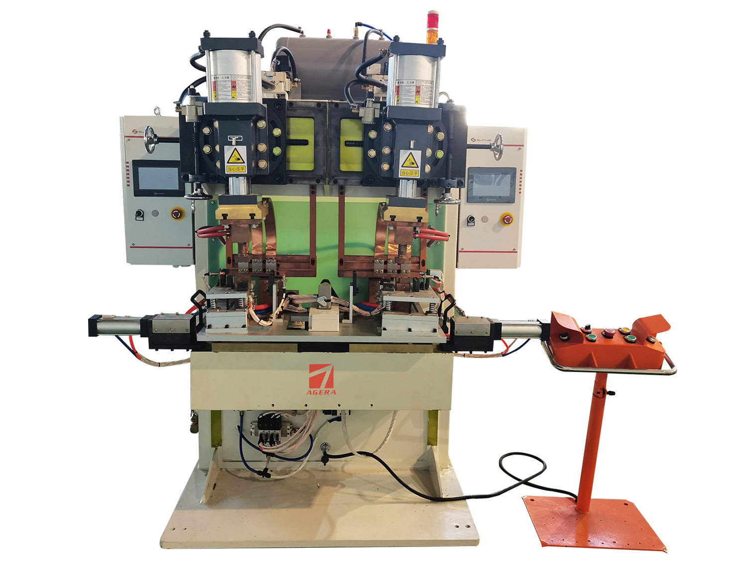 汽車玻璃導軌支架雙頭凸焊機