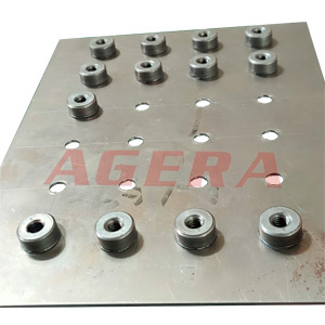 鍍鋅板M6圓螺母環凸焊樣品