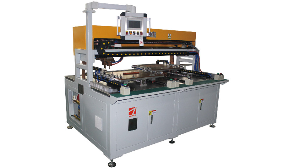 龍門(mén)式雙工位面板與加強(qiáng)筋自動(dòng)點(diǎn)凸焊機(jī)