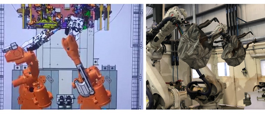 汽車門環點焊機雙焊槍工位